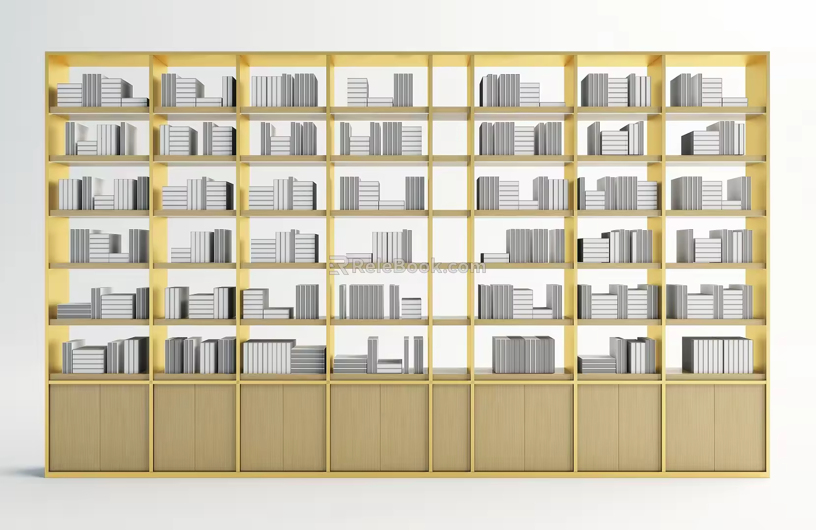 Modern Bookshelf 3d model