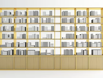 Modern Bookshelf 3d model