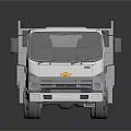 Modern White Flatbed Truck For Cargo Transport With Open Bed Design
