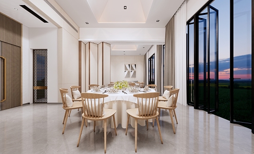 Modern Room Restaurant Room 3d model