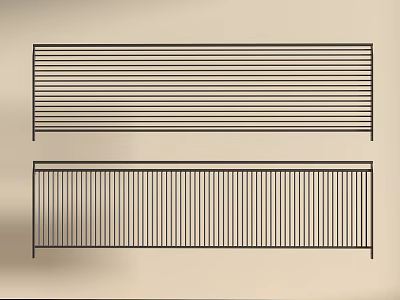 Stylish Railing Design Featuring Vertical Slats For Modern Balcony And Staircase 3d model