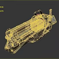 Futuristic Sci Fi Weapon With Metallic Mechanical Structure Barrel And Intricate Design