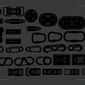 Various Metal Hardware Tools Including Buckles Rings Clips Fasteners for Industrial DIY Applications
