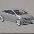 Silver OPEL Hatchback Car With Stylish Design And Alloy Wheels Parked On Paved Ground