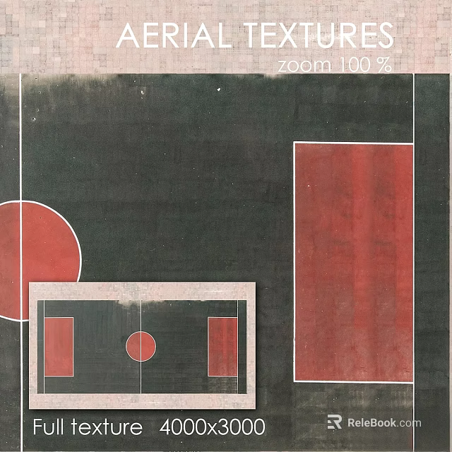 Geometric Components in Abstract Design With Red Circles Rectangles Gray Frames and Black Background 3d model