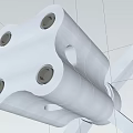 Building Exterior Wall Support System With Metal Frame And Glass Mounting Parts