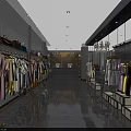 Elegant Clothing Store Interior Design With Hanging Apparel Sofa And Decorative Pillows