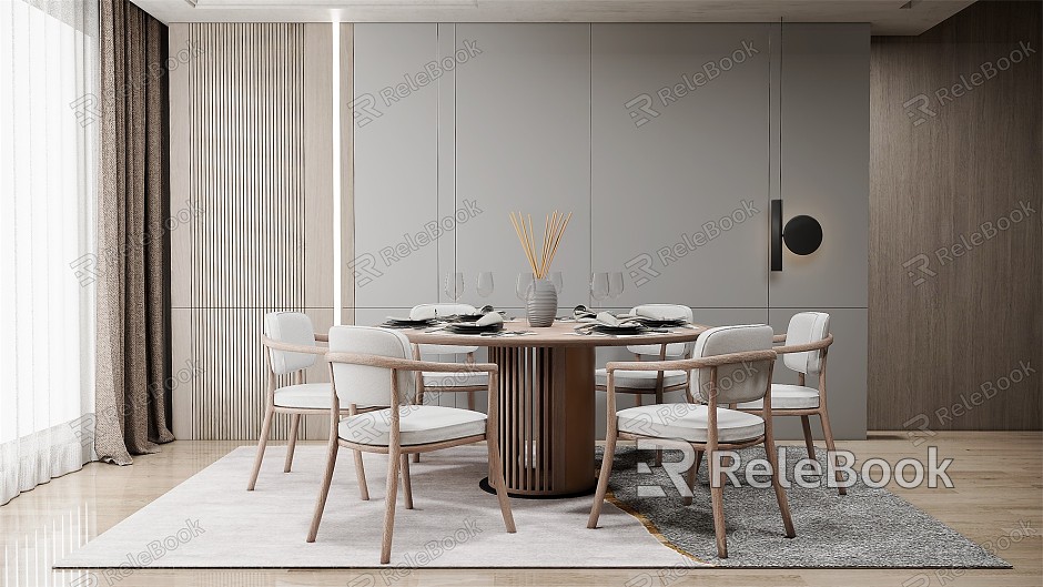 New Chinese Dining Table and Chair Combination Dining Table and Chair model