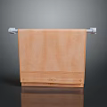 Wooden Towel Hanger For Daily Necessities With Metal Rod And Smooth Surface