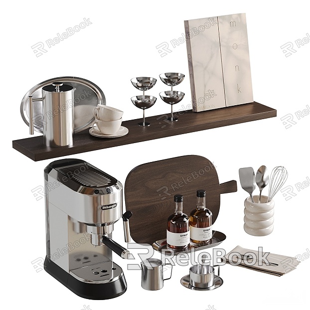 modern kitchenware tableware coffee machine cup model