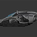 Futuristic Silver Space Vehicle With Streamlined Design Transparent Blue Cockpit For Space Exploration