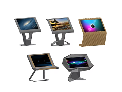 Public Facility Information Kiosks With Various Modern Designs For Public Use 3d model