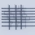 Industrial Equipment Structure Featuring Grid Design With Crossed Lines And Connection Points