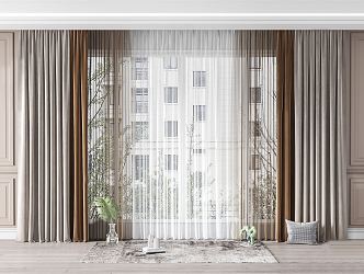 Modern Curtains 3d model