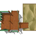 Modern slide children slide bunker 3d model