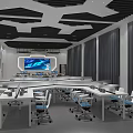 Modern Classroom Virtual Reality Laboratory 3d model