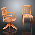Modern Wooden Leisure Chairs Featuring Armrest Swivel Base And Simple Design