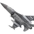 Modern Gray Fighter Jet With Cockpit Landing Gear And Mounted Weapons