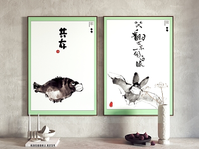 New Chinese Animal Painting Decorative Painting Hanging Painting model