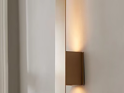 Elegant Modern Brass Wall Sconce With Soft Warm Light For Living Room Interior Design 3d model