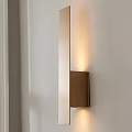 Elegant Modern Brass Wall Sconce With Soft Warm Light For Living Room Interior Design