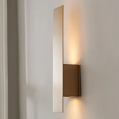 Elegant Modern Brass Wall Sconce With Soft Warm Light For Living Room Interior Design 3d model