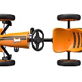 Orange Kids Go Kart With Four Wheels And Steering Wheel
