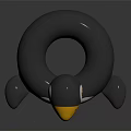 Penguin Shaped Inflatable Swim Ring For Kids Summer Pool Flotation Activities