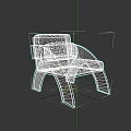 Elegant Modern Single Chair With White Cushion And Curved Wooden Frame Design