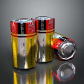 High Performance AA Alkaline Batteries For Household Supplies With Silver Yellow Red Design