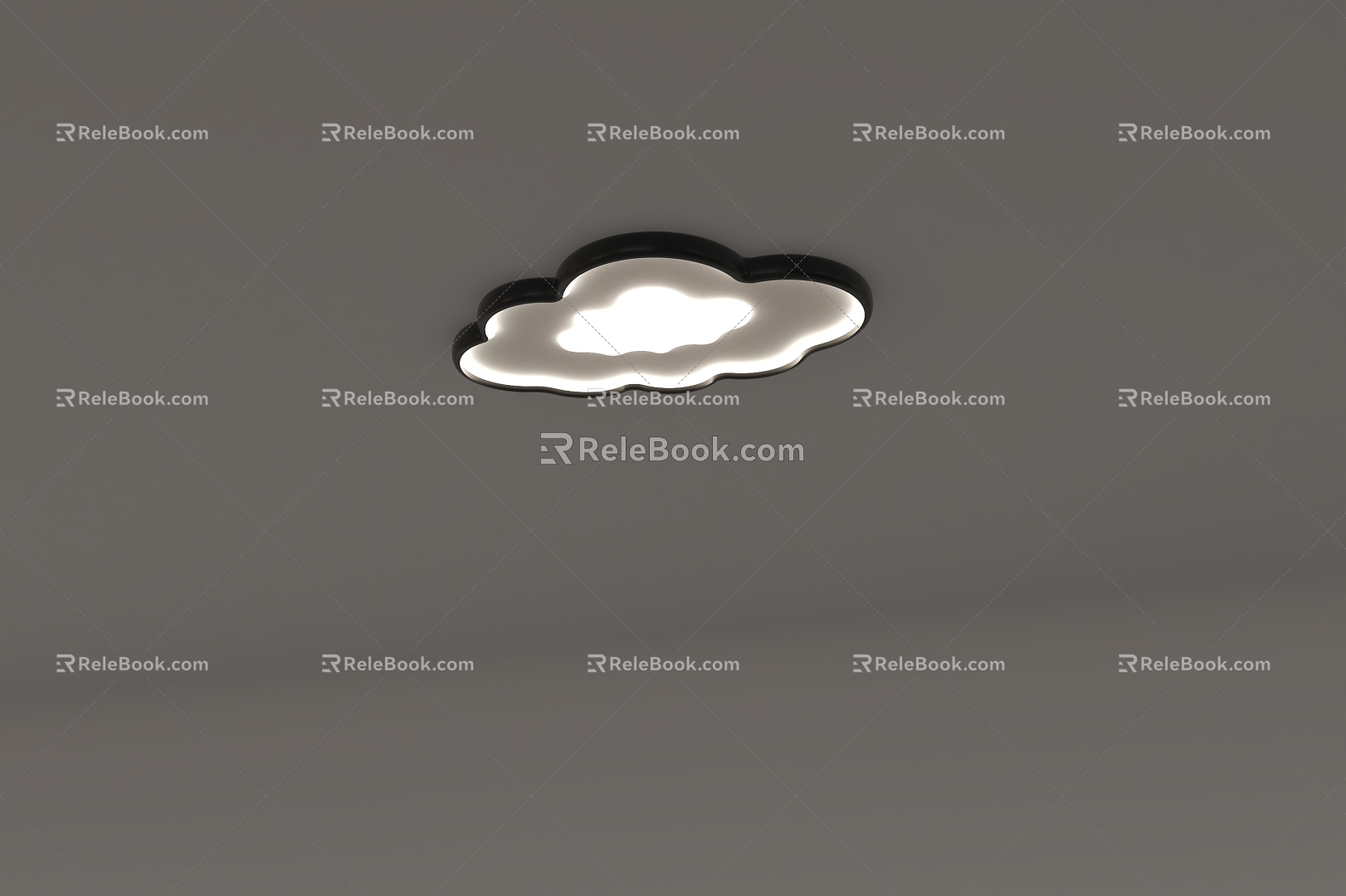 Living room main lamp 2024 new modern simple chandelier hall cloud shape 3d model