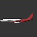 civil aircraft commercial aircraft civil aviation 3d model