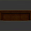 Brown Leather Sofa With Armrests And Wooden Legs For Living Room