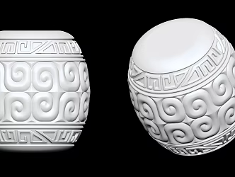 New Chinese Style Sculpture Hipple Beads 3d model