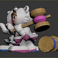 Modern game character child 3d model