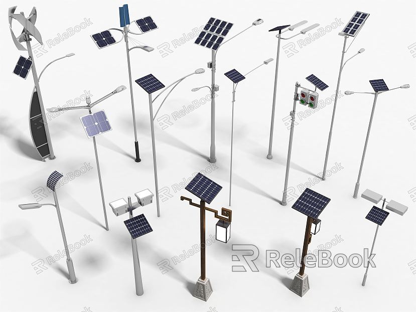 Modern solar street light street light outdoor light solar light solar garden light photovoltaic street light model