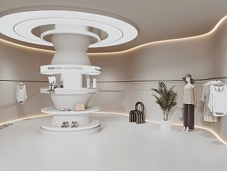 Clothing Store Women's Clothing Store Display Cabinet Column 3d model
