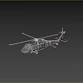 Military Helicopter With Dual Rotor Blades Dark Gray Fuselage And Side Windows