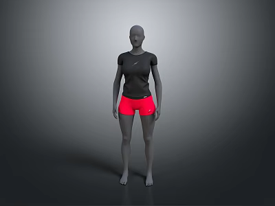 Half-sleeved short-sleeved shirt crew neck shirt spring and autumn shirt short shirt spring and summer clothing summer clothing 3d model