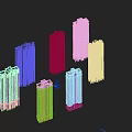 Modern Multiple High Rise Residential Buildings Exterior View In Urban Area