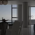 Luxury Modern Open Living And Dining Room With Stylish Curved Sofas And Elegant Interior Design