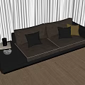 Modern double sofa 3d model