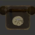 Vintage Computer with Brown Rotary Dial and Classic Square Base Design 3d model