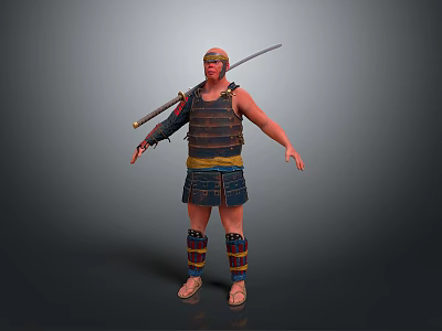 Japanese Samurai Ronin Character History Warrior Combat Equipment Character Design Pirate 3d model