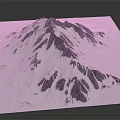 Snow Covered Mountain Terrain With Rocky Peaks And Thick White Snow Layers