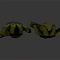 Tactical Military Gloves Olive Green Brown with Reinforced Palm Finger and Knuckle Design