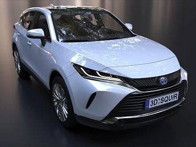 White SUV Car With Modern Design LED Headlights And Sleek Exterior Lines 3d model