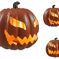 Pumpkin Candle Pumpkin Decorations 3d model