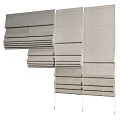 Elegant Modern Roman Blinds With Linen Fabric Texture For Window Decor 3d model