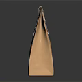 Brown Kraft Paper Bag With White Label For Household Storage And Daily Use